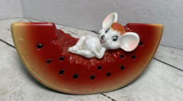 Mouse On Watermelon Slice Plastic Bank With Stopper Hong Kong - £15.06 GBP