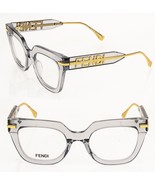 FENDI FENDIGRAPHY HOBO LOGO 50065 020 Gray Eyeglass Optical Frame 50mm FE50065I - £398.83 GBP