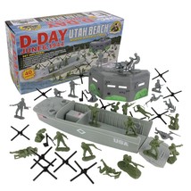BMC WW2 D-Day Plastic Army Men - Utah Beach 40pc Soldier Figures Playset - £41.75 GBP