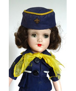 Vintage 1950&#39;s Mary Hoyer 14&quot; Hard Plastic Brunette Girl Scout - £130.75 GBP