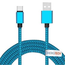 Fabric Braided USB-C USB 3.1 Type C Data Charger Cable for Archos Diamond 2 Plus - £4.05 GBP
