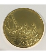 24k Gold On Sterling Silver Breezing Up 100 Greatest Masterpieces Medal ... - £127.89 GBP