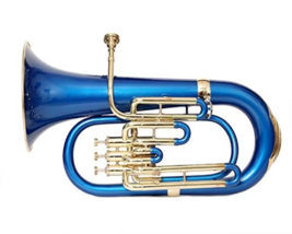 Euphonium 3v Bb Case Mouthpiece Brass Trumpet Flugel Horn Musical Instrument - £291.84 GBP