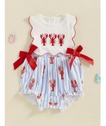 NEW Baby Girls Crawfish Lobster Sleeveless Romper Sunsuit Jumpsuit - $228.24 MXN
