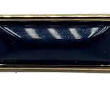 Vtg Monet Gold Tone &amp; Black Enamel Brooch Pin Gold Tone Faux Pearl Rhine... - £17.82 GBP