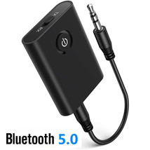 2-In-1 Bluetooth 5.0 Transmitter &amp; Receiver Stereo Music Audio Adapter Tv Pc Car - £17.39 GBP
