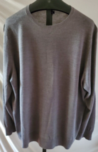 NWT Apt 9 Gray Heather Wool Blend Knit Crew Neck Sweater  Men Size 3XB - $24.74