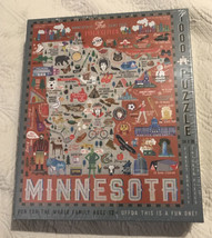 New Sealed Vintage Nostalgia Minnesota State Map 24x30 Jigsaw Puzzle 1000 Pc - £50.73 GBP