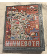 New Sealed Vintage Nostalgia Minnesota State Map 24x30 Jigsaw Puzzle 100... - £50.63 GBP