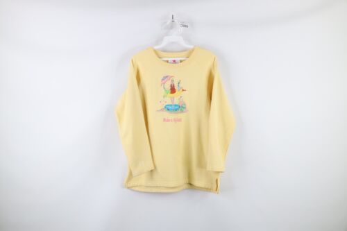 Vintage 90s Streetwear Womens Small Distressed Make A Splash Beach Sweat... - $29.65