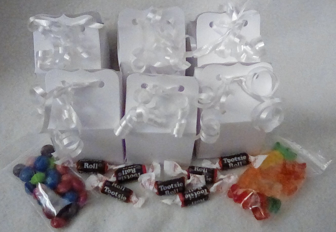 200 Flat White Candy Boxes#101-Favor Box,Cardstock,Holiday,Free Shipping - $22.00