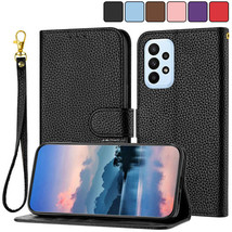 For Samsung Galaxy A54 A34 A14 A53 A13 Case Leather Wallet Flip Magnetic Cover - £34.81 GBP