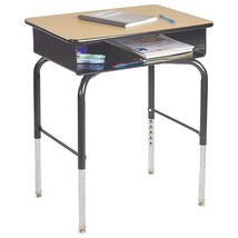 24In X 18In Adjustable Open Front Student W/Metal Book Box Desk, Maple A... - £108.70 GBP