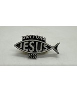 Daytona 2002 Lady Hawk Jesus Christian Fish Double PinBack Lapel Pin - €11,24 EUR