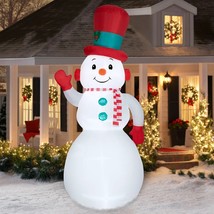 HUGE! Holiday Time 10&#39; Tall Vintage Snowman Christmas Airblown Inflatable Decor - £116.15 GBP