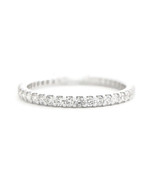 Thin Diamond Eternity Ring Wedding Band 14K White Gold Size 6.5, 1.6 MM,... - £1,332.87 GBP
