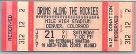 Vintage Bidoni lungo Il Rockies Biglietto Luglio 21 1990 Denver Colorado - £27.88 GBP