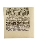Rising Sun Paste Stove Polish 1894 Advertisement Victorian Morse Bros AD... - $368.72 MXN