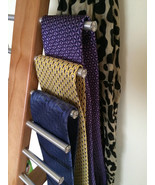 Elegant Foldable WOODEN TIE ORGANIZER – Space-Saving Italian Closet Rack Holds 2 - $169.00