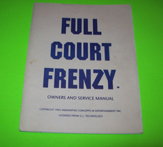 FULL COURT FRENZY ORIGINAL ARCADE GAME OPERATION INSTRUCTION MANUAL   1992 - £19.00 GBP