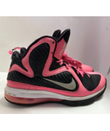 Nike Zoom Lebron James 9 GS Laser Pink Black Basketball Shoes 472664-600 Sz 6.5Y - $15.00