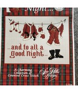 Sue Hills Cross Stitch Chart &amp; Charm - Goodnight - Santa Suit on Line -2003 - $17.75 CAD