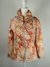 Chicos 3 Womens Size 0 - Orange Leaf Tropical Palm Full Zip Lightweight Jacket - £19.83 GBP