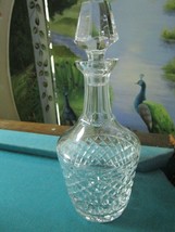 ROGASKA CRYSTAL DECANTER 10&quot; SIGNED DIAMOND PATTERN - $123.75