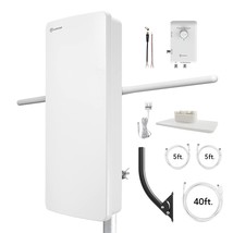 Antop - Hd Smart Booster Panel Indoor/Outdoor Tv Antenna With J Pole () - $210.99