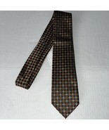 Bill Robinson Men&#39;s Tie Black, Brown &amp; Orange Print - £11.80 GBP