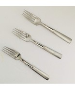 Oneida Stainless Satin Scoop Flatware  Lot of 3 Dinner Forks 7 3/8&quot;  USA... - $12.25 CAD