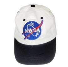 NASA Youth Hat White &amp; Black Adjustable Strap Back NASA Space Logo - £5.10 GBP