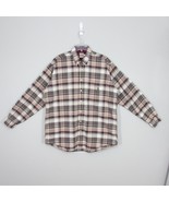 Cinch Mens Button Front Shirt Long Sleeve Plaid Western Brown White Purp... - £14.52 GBP