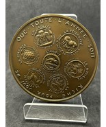 Rare Bronze Medal Greeting Card Mint Of Paris 1969 Beautiful Design And ... - $104.84