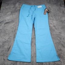 Dickies Pants Womens M Blue Medical Uniform Pull On Flare Scrub Bottoms - £17.89 GBP