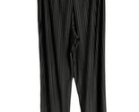 Chicos Slacks Womens Size M Black White Striped Long Knit Elastic Waist ... - $12.98