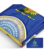 Anley EverStrong Kansas State Flag 3x5 Ft Nylon Embroidered Nylon Kansas... - £18.60 GBP