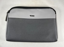 TUMI For Delta Airlines Gray Two-Toned Amenity Toiletry Travel Zipper Pouch - £8.35 GBP