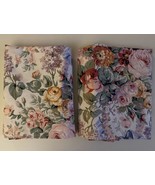 Set of 2 Vintage Ralph Lauren Allison Floral Twin Flat Sheets Multi Colo... - $59.28