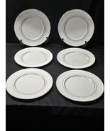 Vintage ROYAL DOULTON 10.5&quot; Dinner Plates TIARA Platinum Trim - Set Of 6... - $49.59 CAD