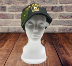  NEW US Army Black Green Star Logo adjustable hook and loop Baseball Cap - £14.75 GBP