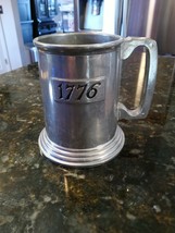 VINTAGE EALES 1776 PEWTER MUG, 4 3/4&quot; TALL, By Leonard - £17.81 GBP