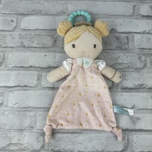 Douglas Baby Girl Doll Teether Lovey Security Blanket Pink w/Stars - $9.79