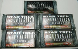 Star Trek Insurrection Movie Trading Cards 5 Sealed Unopened Packs 1998 Skybox - £11.32 GBP