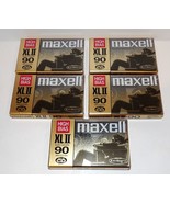 SEALED SET OF 5 MAXELL HIGH BIAS XLII 90 AUDIO CASSETTE TAPES - $44.54
