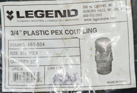 Legend 461 504 3/4 Inch Plastic Pex Coupling Bag of 50 Pieces image 4