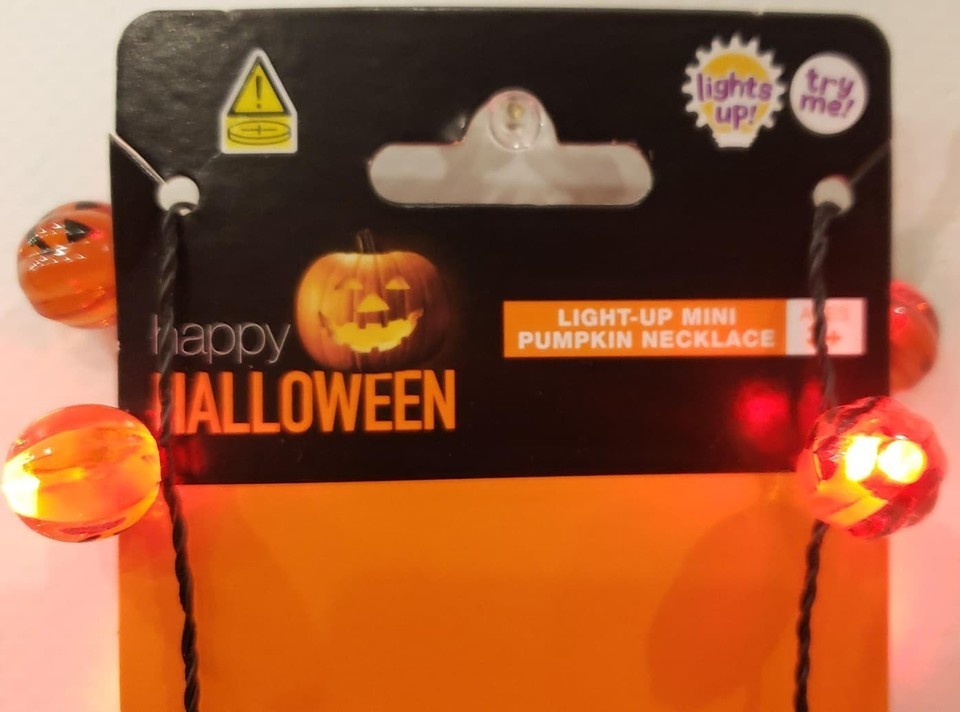 Happy Halloween Light-Up Mini Pumpkin Necklace Item image 3