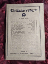 Reader&#39;s Digest September 1926 Irwin Edman Albert Edward Wiggam Morris Fishbein - £24.20 GBP