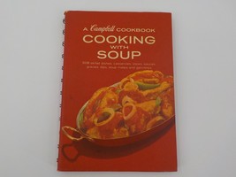 A CAMPBELL COOKBOOK COOKING WITH SOUP SPIRAL BOOK SOME PAGES DOG EARED &amp;... - $4.99