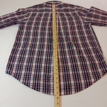 Saddlebred RN#31104 Button-Down Collar Men's Red & Black Plaid Shirt Size Medium image 9